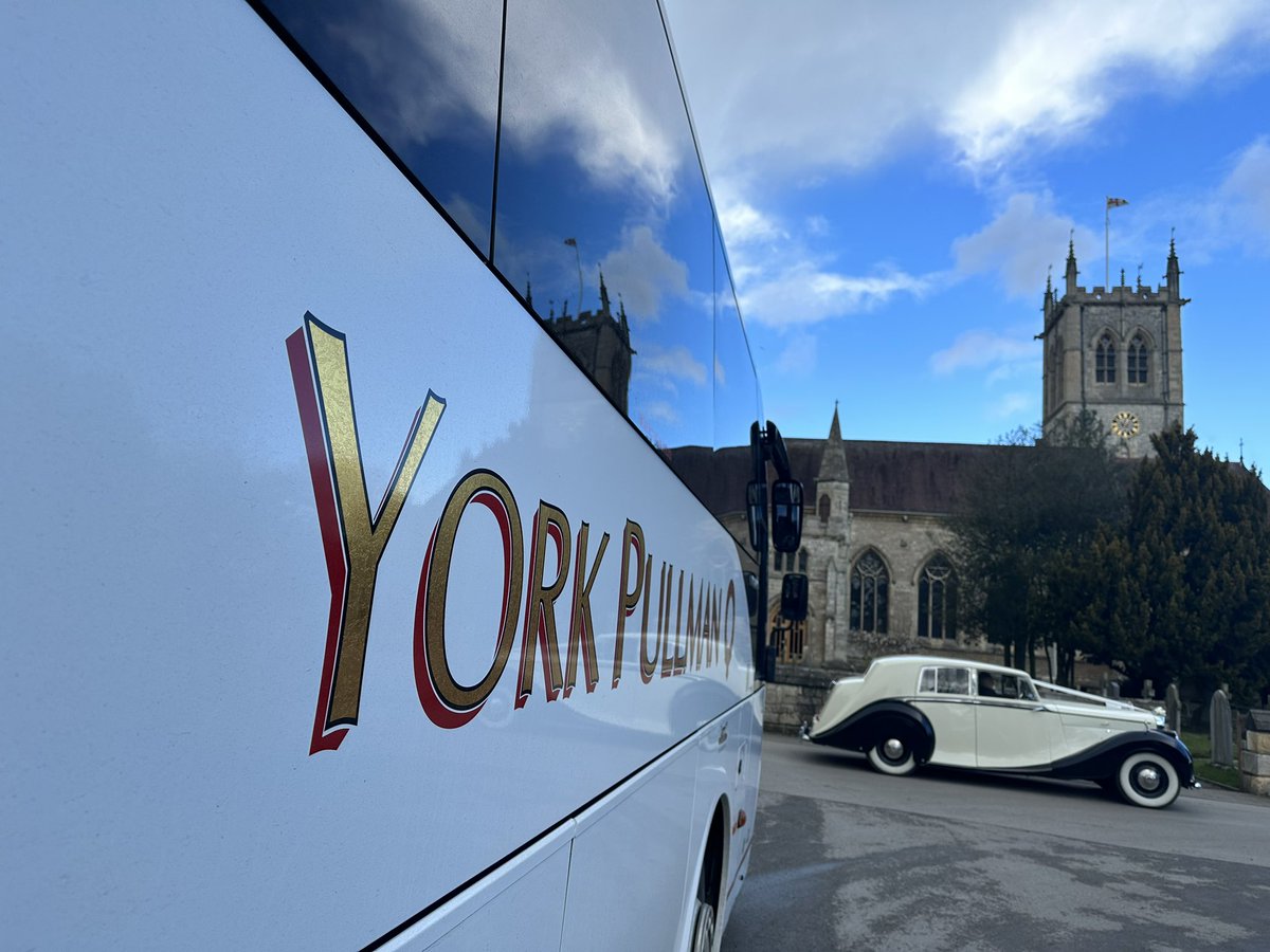 YorkPullmanBus's tweet photo. Wedding Bells 🔔 rang today at St Helen’s Church in Escrick, we provided guest transport from the venue to the church and back. #weddingtransportspecialists
Congratulations to the happy couple from us all at York Pullman HQ #teamypb 🤵♂️👰♀️🚌
https://t.co/hRA88hHVQ4 https://t.co/6BnS0BR9gV