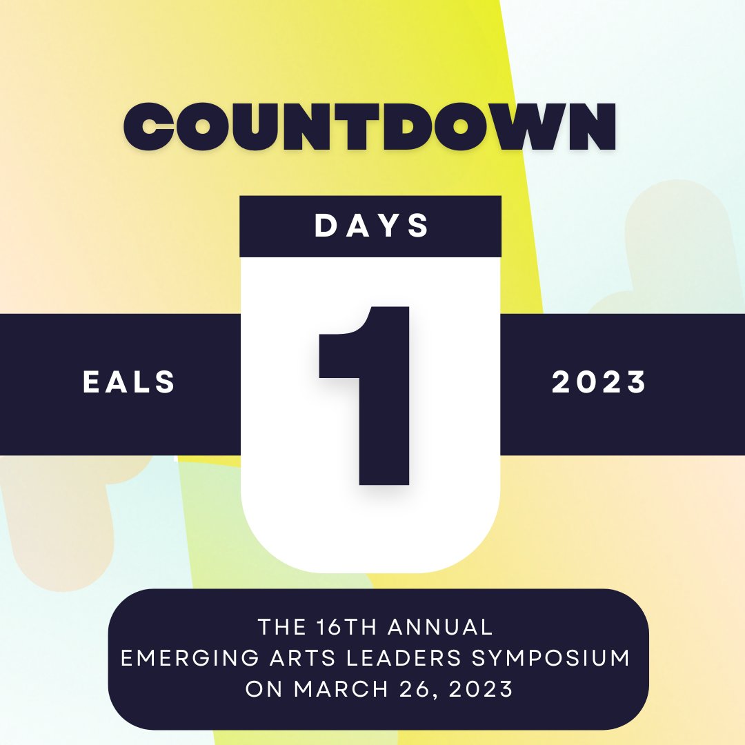 #EALS2023 is only a day away!  Don’t miss out on this essential event for emerging leaders to come together and bond as a national community! Buy your tickets TODAY!

🎟️ link in bio
💻 visit ealsatau.org to see the day's programming

#ArtsEngage