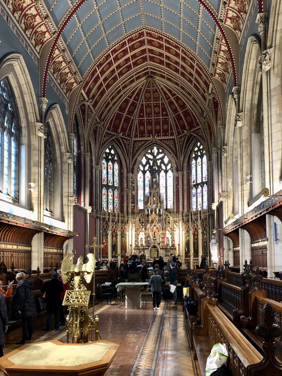 Concert rehearsal in a freezing @ushawdurham - a strange mix of glorious architecture and holy water in a Jerry can.