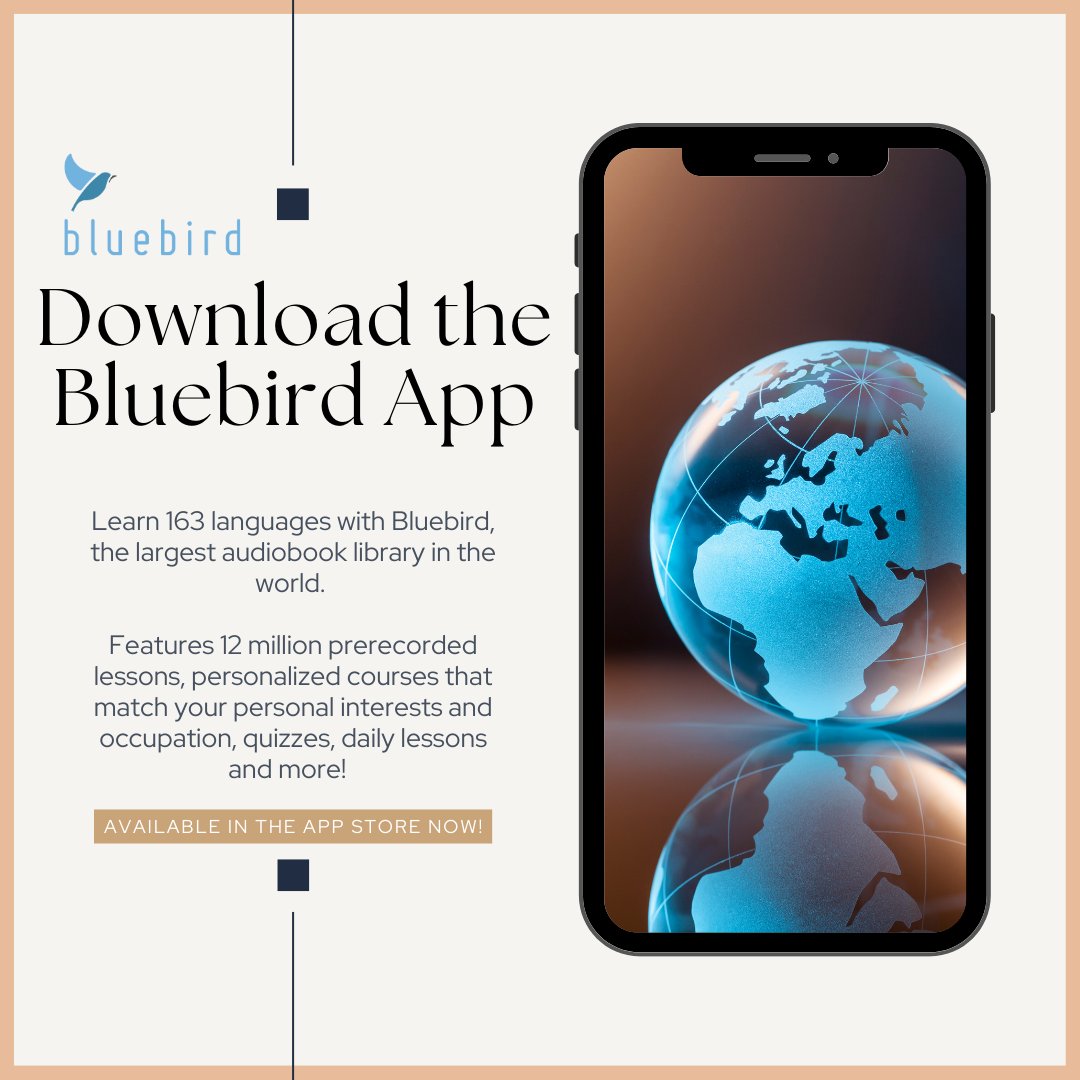 RivFreeLibrary's tweet image. Bluebird features 12 million prerecorded lessons, personalized courses, quizzes, daily lessons and more for learning 163 languages.  Available on computers and mobile devices, free with your library card!

#learningonthego #foreigntraveltools #growth #likeanativespeaker