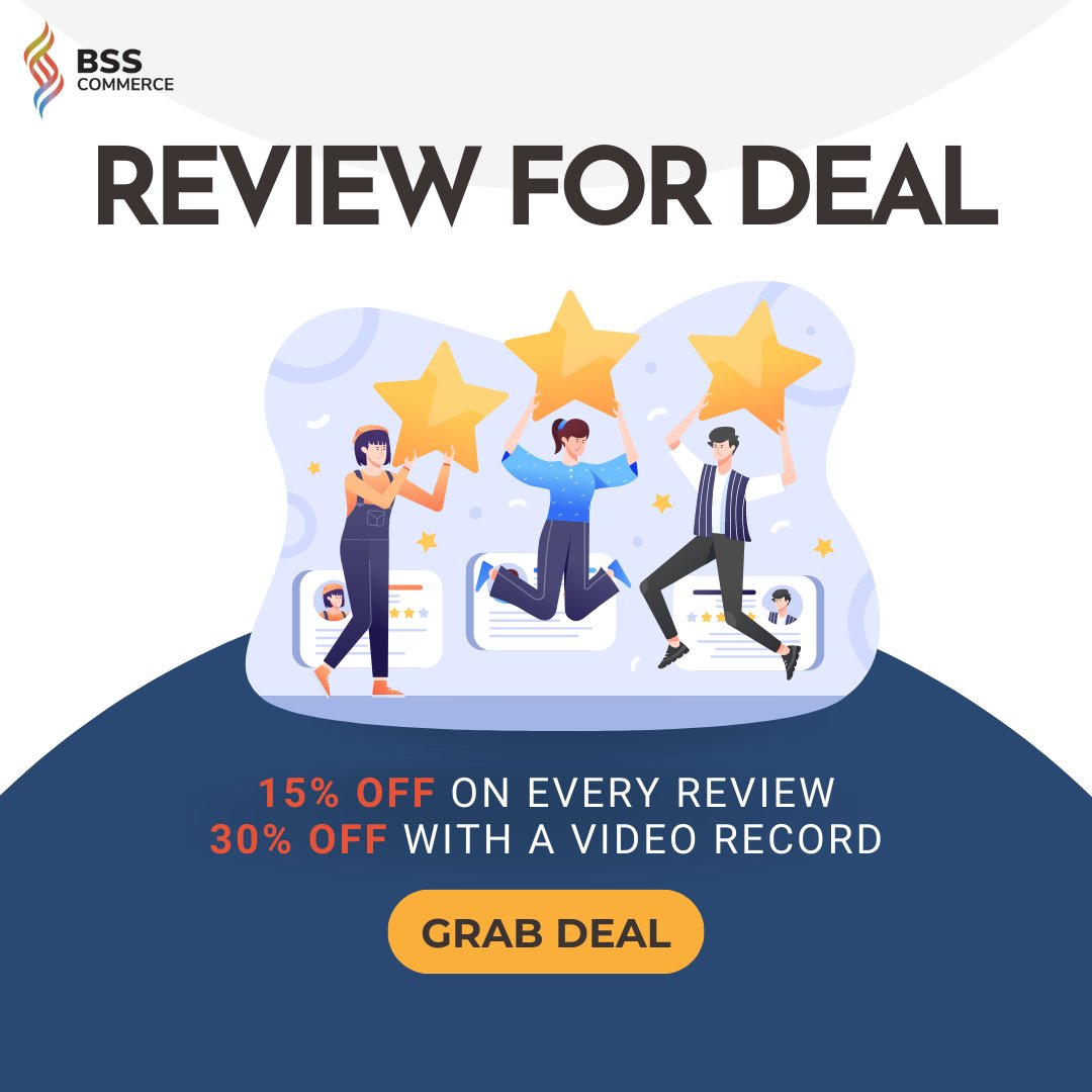 BSScommerceIT's tweet image. ✨ GIVE US A REVIEW FOR HOT DEALS ✨
Enjoy our extensions & our support? Please give us a review!
In return, we offer you:
- 15% OFF on every of your review
- 30% OFF with a video record
>> GRAB THE DEAL: bsscommerce.com/magento-2-prom…
#magento2extension #hotdeal