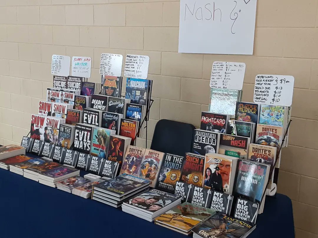 bobbynash's tweet photo. Hanging out at Tucker High School's Tiger Con. It's been a fun day. I've had some cool conversations. #TigerCon #TuckerHighSchool https://t.co/MdwKuggccu