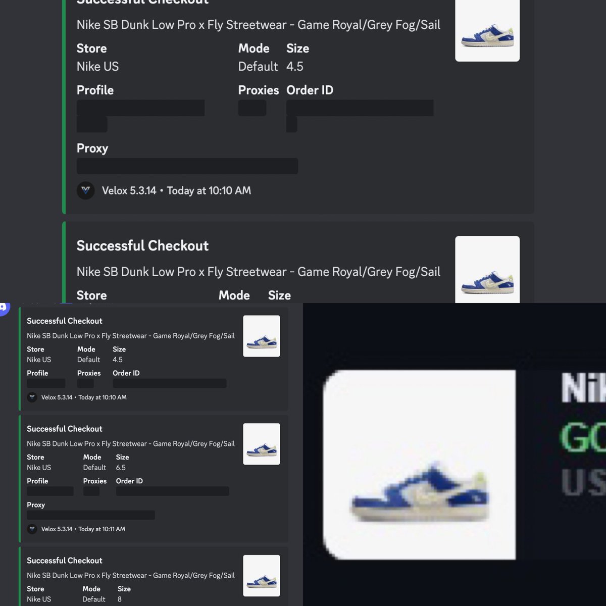6x Fly Streetwear SB dunks checked out this morning in <a href="/slotskitchen/">Slots Kitchen</a> 

Nike/SNKRS slots are always in stock. You provide me cards. I take care of everything else; Including accounts, proxies, address jigs. 

S/o <a href="/boomer_fnf/">BoomerFNF</a> 

📲 whop.com/slotskitchen/?…