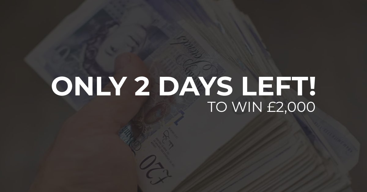 👇GREAT ODDS ON ALL PRIZES 
 
🎟 🎫 Tickets remaining 🎫 🎟 

💲 £100 - 190/200

💲 £1,000 - 766/800

💲 £2,000 - 1862/2000

🥘 £200 ASDA Vouchers 187/200

🎮 £150 GAME Store Vouchers 198/200

💄 Titanic Hotel 178/200

🐰 £200 of Easter Eggs 189/200

💄 Formby Spa Day 182/200