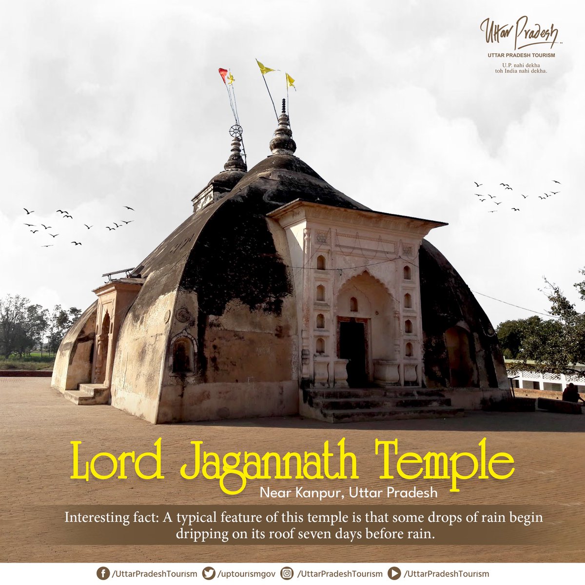 uptourismgov's tweet photo. Lord #JagannathTemple is located in the village of #Behta, three kilometers from the headquarters of #Kanpur's Bhiatargaon Block. The ancient temple hosts idols of Lord Jagannath, Baldao, and Subhadra, made by black stone, along with the idols of #Sun and #Padmanabham.
#UPTourism https://t.co/gMLhIgAz45