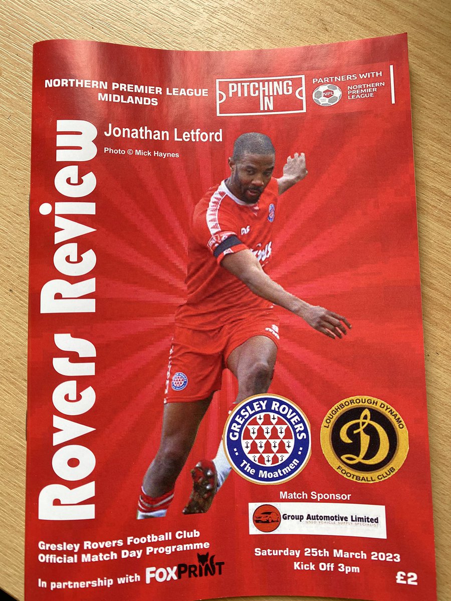 corbymac's tweet photo. @NonLgeProgs @GresleyRovers @Gresleygirls_FC @GresleyRoversSC @LoughboroughDy4 todays programme all ready for this afternoon’s match on #NonLeagueDay see you all at the Moat Ground @BBCRadioDerby https://t.co/6ePHTYWRMw
