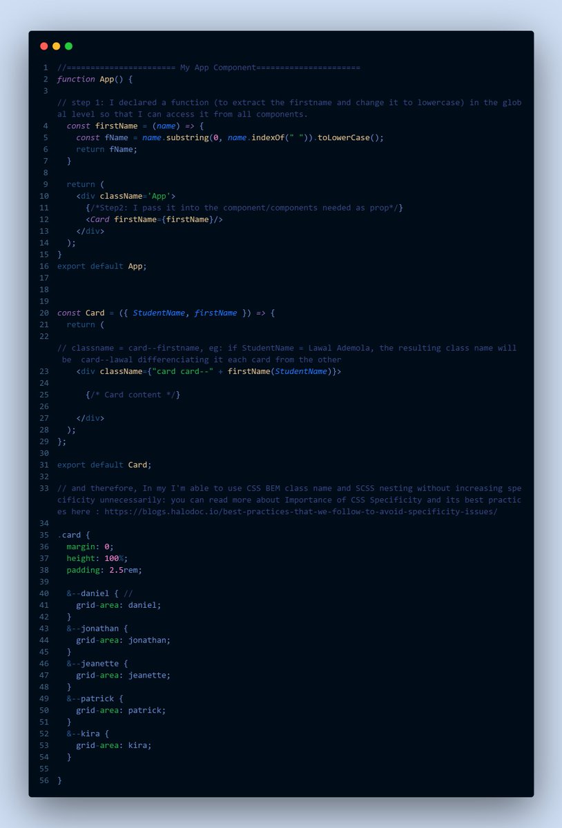 EngineerHamziey's tweet photo. How to add unique classNames to a component with a short code and following best practices.
Kindly drop a like &amp; share/repost if you find this useful.
feel free to share your suggestion if you have a better approach. #CSS #reactjs  #javascript #webdevelopment #FrontEndDeveloper https://t.co/SiH7yz0dAS