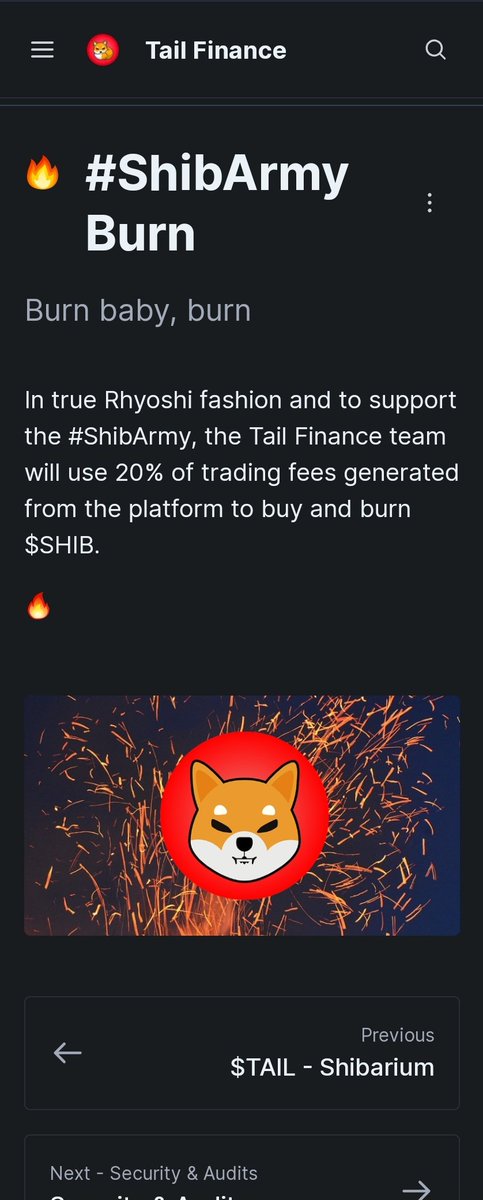 Nuski218's tweet photo. @ShibariumGems Also 20% of trading fees from $TAIL will go to buy and burn $SHIB 🔥🔥 Be sure to show love and come check it out, you won't regret it fren @ShibTailFinance ❤️💯 https://t.co/rAmfY3lFZE
