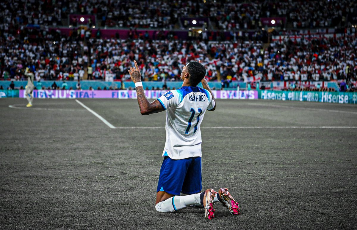 Marcus Rashford at the World Cup:

Iran ~ came off the bench &amp; scored.

USA ~ got 12 minutes despite us being dreadful.

Wales ~ started &amp; scored TWICE.

Senegal ~ BENCHED &amp; got 25 minutes.

France ~ got FIVE MINUTES. 

He owes you nothing Gareth.