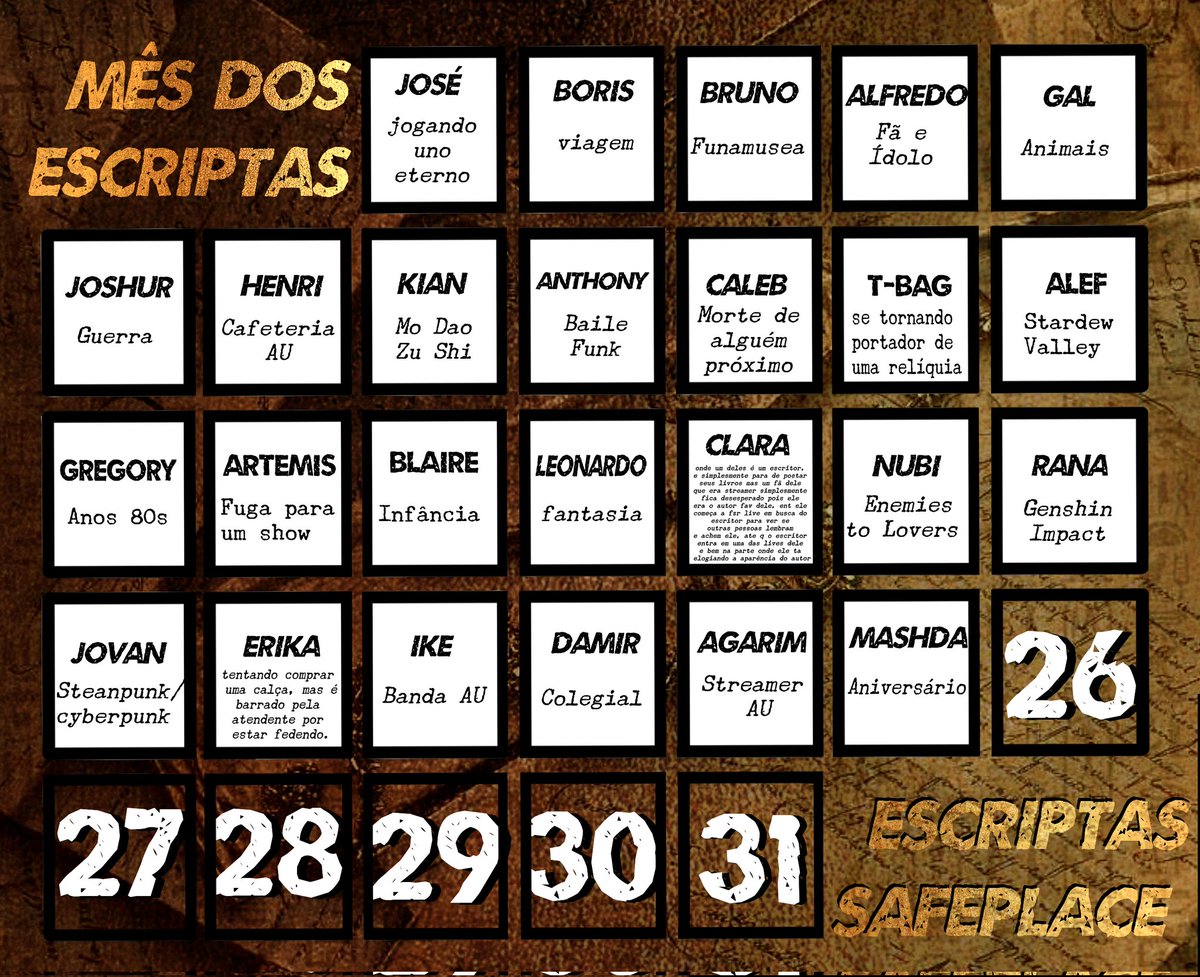 SAFESCRIPTA's tweet photo. DIA 25
Para qualquer interaรงรฃo usem:
#EscriptasStans
#EscriptasMonth
#EscriptaMonth https://t.co/PDfiAzT1p1