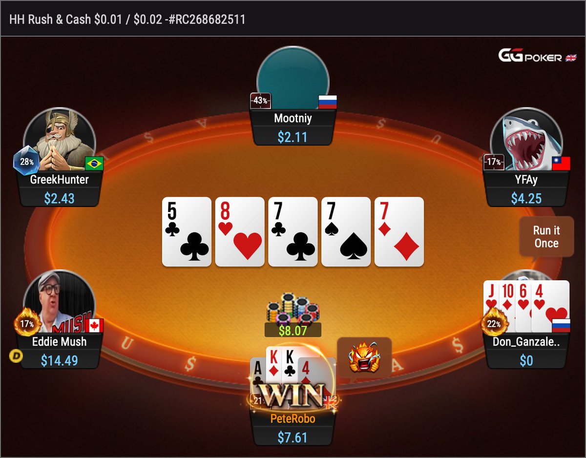 pete_robo's tweet photo. Little Bomb Pot, yesterday 403.5BB 🔥 @GGPoker 

#RushandCash #PLOStyle https://t.co/YNmCZG6LiI