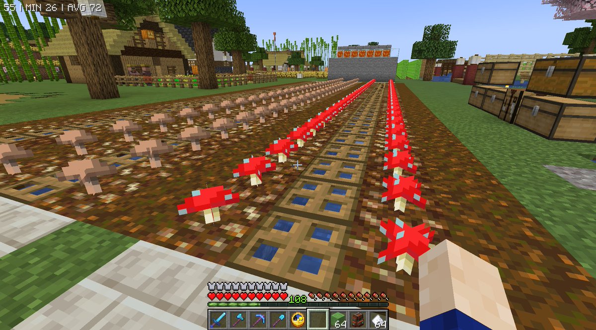 ComanHoliday's tweet photo. #Minecraft #マイクラ #FarmersDelightMod　
有機コンポストをそのまま放置していても自然に分解されて肥沃な土になりますが、アクティベーター（分解時間短縮）として傍に水かポドゾル、更にキノコを上に植えて置くと早く出来上がります＾＾ https://t.co/yRpQoQeR8c