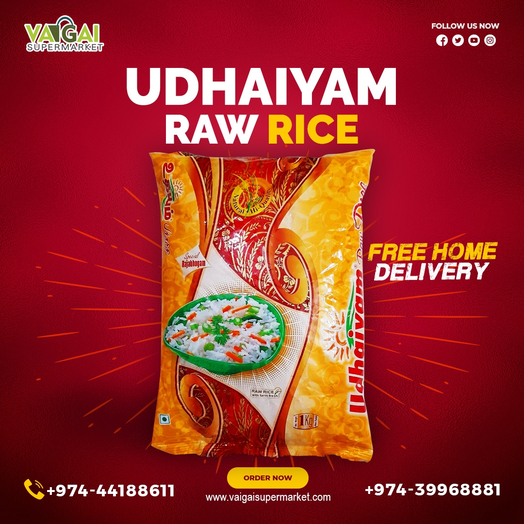 #UDHAIYAM #RAW #RICE
𝗘𝗔𝗧 𝐎𝐑𝐈𝐆𝐈𝐍𝐀𝐋  𝗜  𝗘𝗔𝗧 𝐎𝐑𝐆𝐀𝐍𝐈𝐂  𝗜  𝗘𝗔𝗧 𝐇𝐄𝐀𝐋𝐓𝐇𝐘 𝗧𝗵𝗶𝘀 𝗥𝗮𝗺𝗮𝗱𝗮𝗻 𝟮𝟬𝟮𝟯.
𝐇𝐨𝐦𝐞 𝐃𝐞𝐥𝐢𝐯𝐞𝐫𝐲:   +𝟗𝟕𝟒-𝟑𝟗𝟗𝟔-𝟖𝟖𝟖𝟏
 #newarrivals2023  #Udhaiyam  #Bajji #Bondapowder  #vaigaisupermarket  #LittleMillets