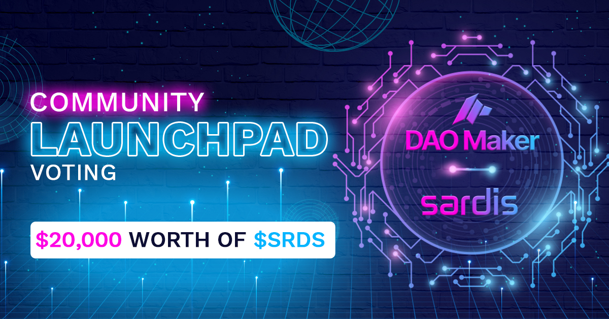 Sardis_Network's tweet photo. 🚀We will be on community voting for SHO on @TheDaoMaker 🔥🔥🔥

VOTE for Sardis on @TheDaoMaker 🚀

1. Connect your wallet 
2. Click "Offerings"🫴
3. VOTE! 🗳️
4. SHARE AIRDROPS of $20,000 worth of $SRDS 🪙

https://t.co/s3Y06v9qoj https://t.co/QLhmf5loIu
