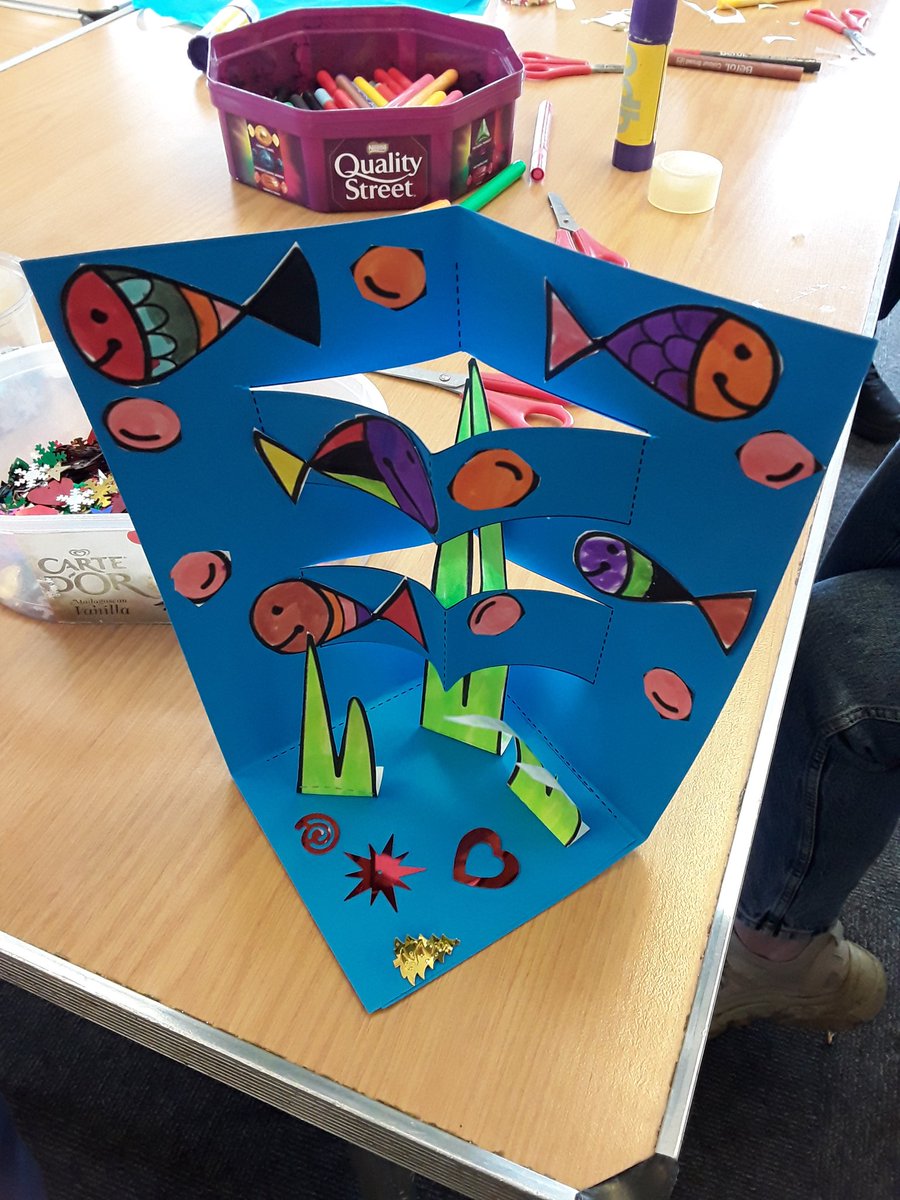 WFlibraries's tweet image. More added from #SaturdayCraftSession at #StanleyLibrary this morning. Making #UnderSeaCrafts #WFlibraries #LoveCrafts