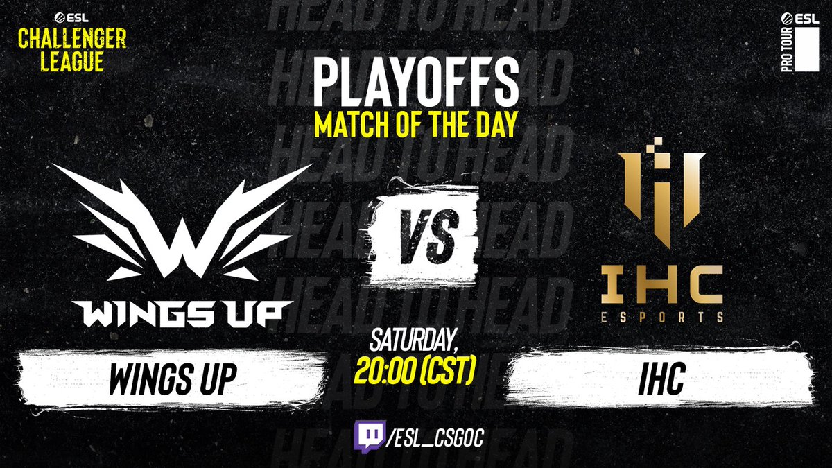 ESEA League (@esea) on Twitter photo The fight for the Grand finals!
Who will win and move on to face <a href="/Lynnvision_/">Lynn vision</a>? #ESLChallengerLeague
<a href="/WingsUpCSGO/">Wings Up π¨π³</a> βοΈ <a href="/ihc_esports/">IHC ESPORTS</a>
ποΈ <a href="/ggTeaTime/">Mamoon 'TeaTime' Sabri - #FreelanceBtw</a> & <a href="/YouM3tv/">Michael 'YouM3'</a>
πΊ Links to watch below π The fight for the Grand finals!
Who will win and move on to face <a href="/Lynnvision_/">Lynn vision</a>? #ESLChallengerLeague
<a href="/WingsUpCSGO/">Wings Up π¨π³</a> βοΈ <a href="/ihc_esports/">IHC ESPORTS</a>
ποΈ <a href="/ggTeaTime/">Mamoon 'TeaTime' Sabri - #FreelanceBtw</a> & <a href="/YouM3tv/">Michael 'YouM3'</a>
πΊ Links to watch below π