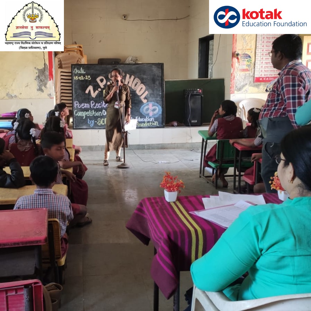 KotakEducation's tweet photo. @KotakEducation in collaboration with #MSCERT organized an inter-school poetry recitation competition. 18 model schools participated from 5 districts in #Maharashtra. 15 students qualified for the finals 3 winners & 2 runner-up selected after completing qualifying rounds. https://t.co/7prZm6PJ89