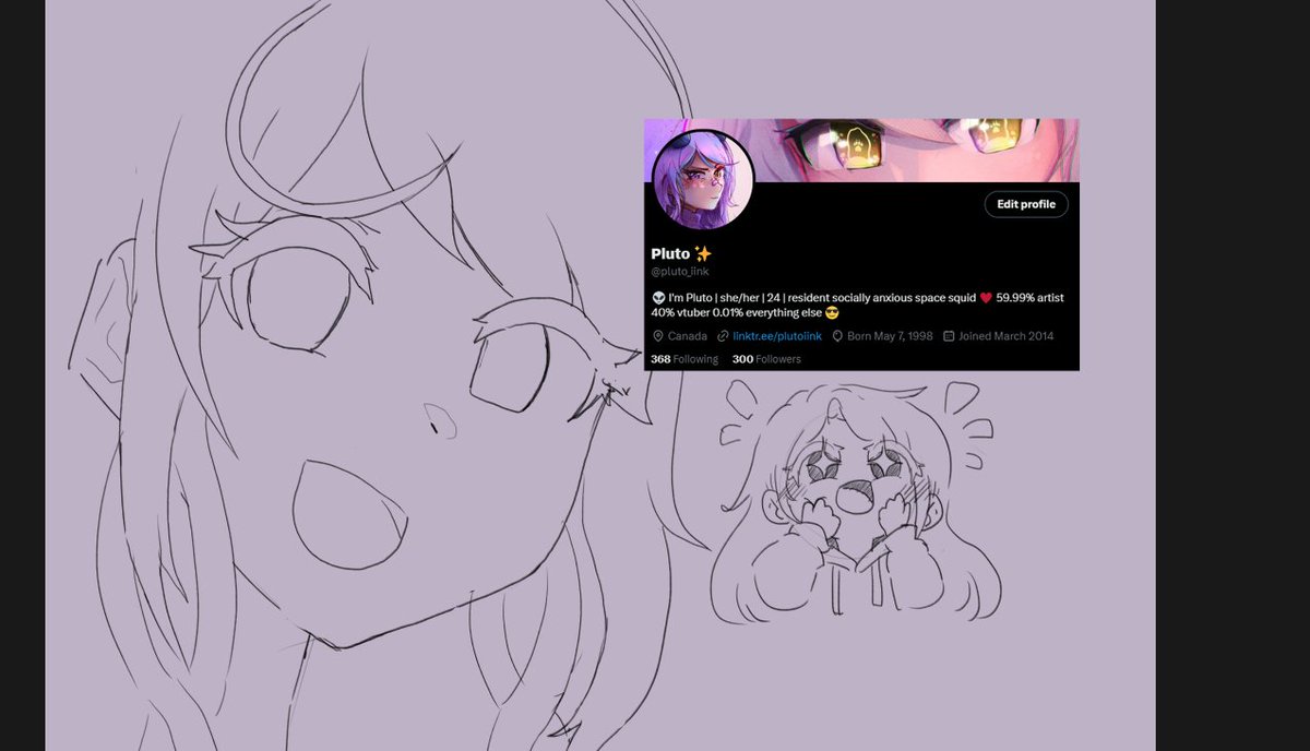 pluto_iink's tweet photo. I'm working on today's drawing &amp; we hit 300 followers aaaaaaaaaaa 🤗💛💛💛💛 thank you so much!! https://t.co/MYyNzZzOrd