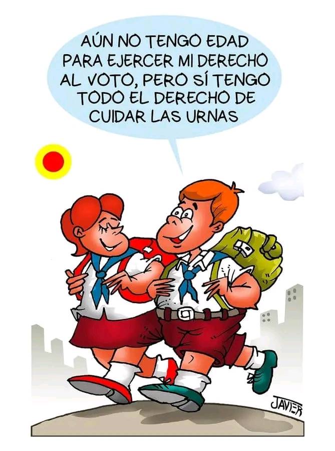 Una vez más los pioneros  custodiarán las urnas en las elecciones de mañana , una muestra más de la democracia en #Cuba #SanctiSpíritusEnMarcha #YoVotoXTodos <a href="/DeivyPrezMartn1/">Deivy Pérez Martín</a> <a href="/diaz_lecter/">Lecter Díaz</a> <a href="/MartianaPatria/">Patria Martiana</a> <a href="/Yamile200376/">Yamilé Jiménez</a> <a href="/gonzalez_ma9/">Mari Gonzalez Matos</a> <a href="/MEspirituana/">@MariposaEspirituana</a> <a href="/Osmundo37259902/">Osmundo Martínez Montes de Oca</a> <a href="/PineiroOdalis/">Odalis Piñeiro Camacho</a>