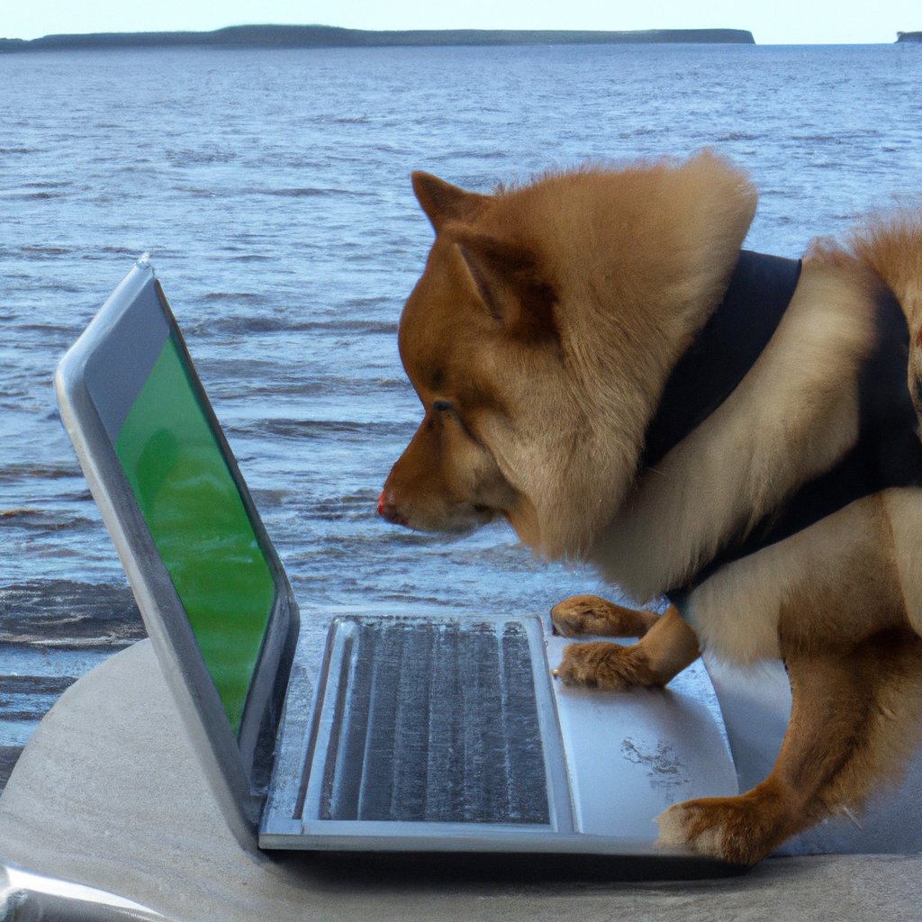 TechieDogs's tweet photo. Finnish Spitz dog progamming at Sea with a Acer Chromebook Spin. #TechieDogs https://t.co/ybxrAIqaTt