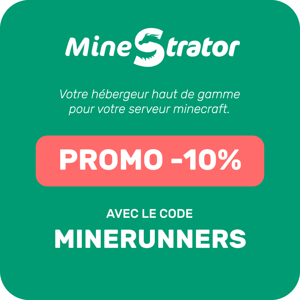 StreamRunnersFR's tweet photo. 💪 Merci à notre partenaire @minestrator_ pour leurs serveurs #Minecraft de qualité !
🔎 Découvrez leurs offres pour une expérience de jeu optimal ! 🚀 #Minestrator
▶️ https://t.co/7Jp1Xj2ZYX
🤔 En passant, y a-t-il des joueurs de #MinecraftFR dans la communauté ? https://t.co/JSp5gMJakr
