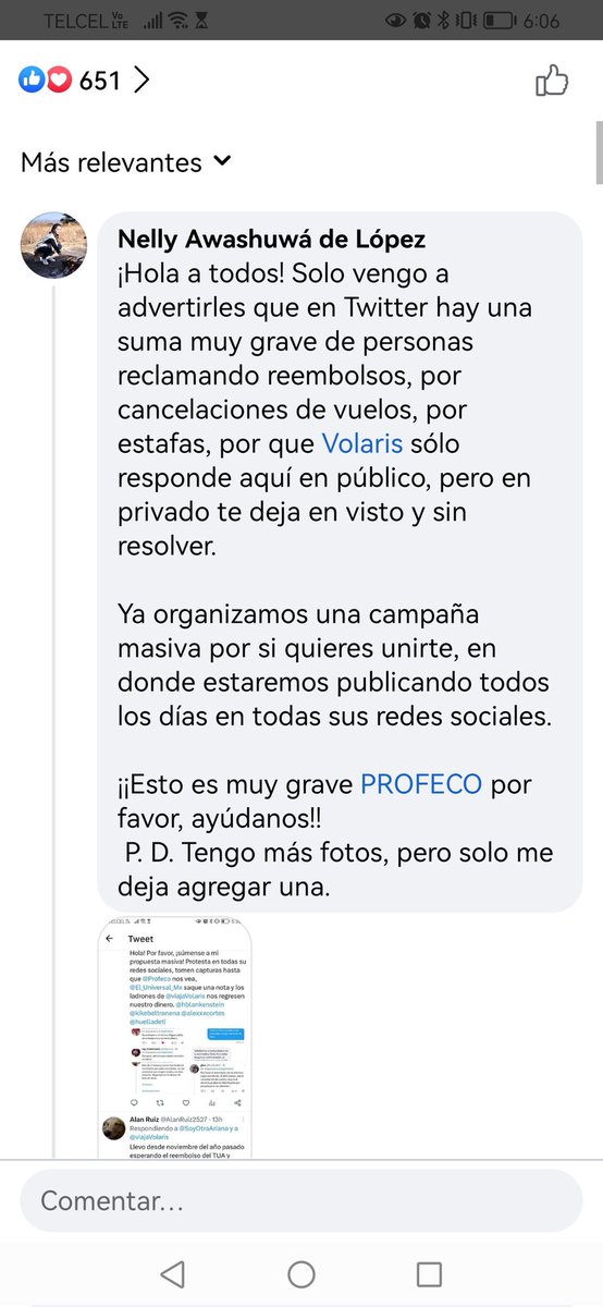 Awashuwa's tweet photo. @viajaVolaris No puedo esperar más,cruzarme de brazos,mientras ustedes @viajaVolaris se burlan de nosotros,diciendo en público que "revisarán nuestro caso" y en DM nos dejan en visto o sin resolver.
Yacomencé lacampaña masiva en
todas tus redes sociales, se que,los demás pocoapoco meseguirán. https://t.co/5ngsQO8VZl