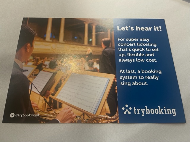 TryBooking.com (@trybookinguk) on Twitter photo A terrific weekend supporting the <a href="/NatAssocofChoir/">Nat Assoc of Choirs</a> annual conference.
Inspiring, entertaining session with <a href="/erhcomposer/">Dr Edward-Rhys Harry FRSA</a> 🙏🎶
<a href="/TryBookingUK/">TryBooking.com</a> support all sizes of choral concerts and festivals with elegant and easy online ticketing. A terrific weekend supporting the <a href="/NatAssocofChoir/">Nat Assoc of Choirs</a> annual conference.
Inspiring, entertaining session with <a href="/erhcomposer/">Dr Edward-Rhys Harry FRSA</a> 🙏🎶
<a href="/TryBookingUK/">TryBooking.com</a> support all sizes of choral concerts and festivals with elegant and easy online ticketing.