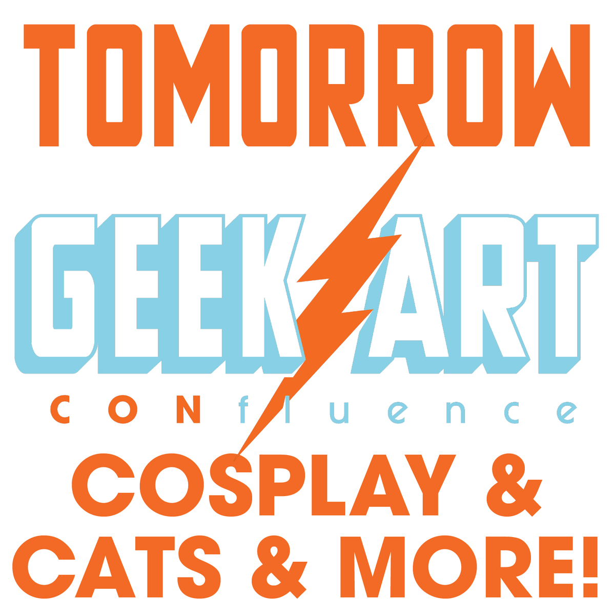 GeekArtCon's tweet photo. The Geek/Art CONfluence is TOMORROW!

It's looking to be the best CON so far, with tons of stuff. We've talked about the games and the art in the last couple days, today let's point out some of the other cool stuff you can do. https://t.co/O5kYvaWSD9
