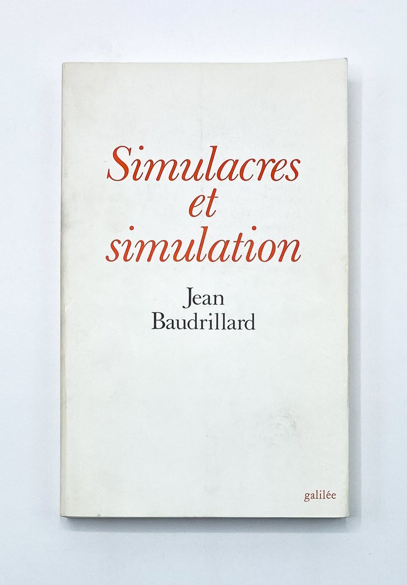 Jean Baudrillard - Simulacra and Simulation  Simulacra and simulation,  Jean baudrillard, Books to read