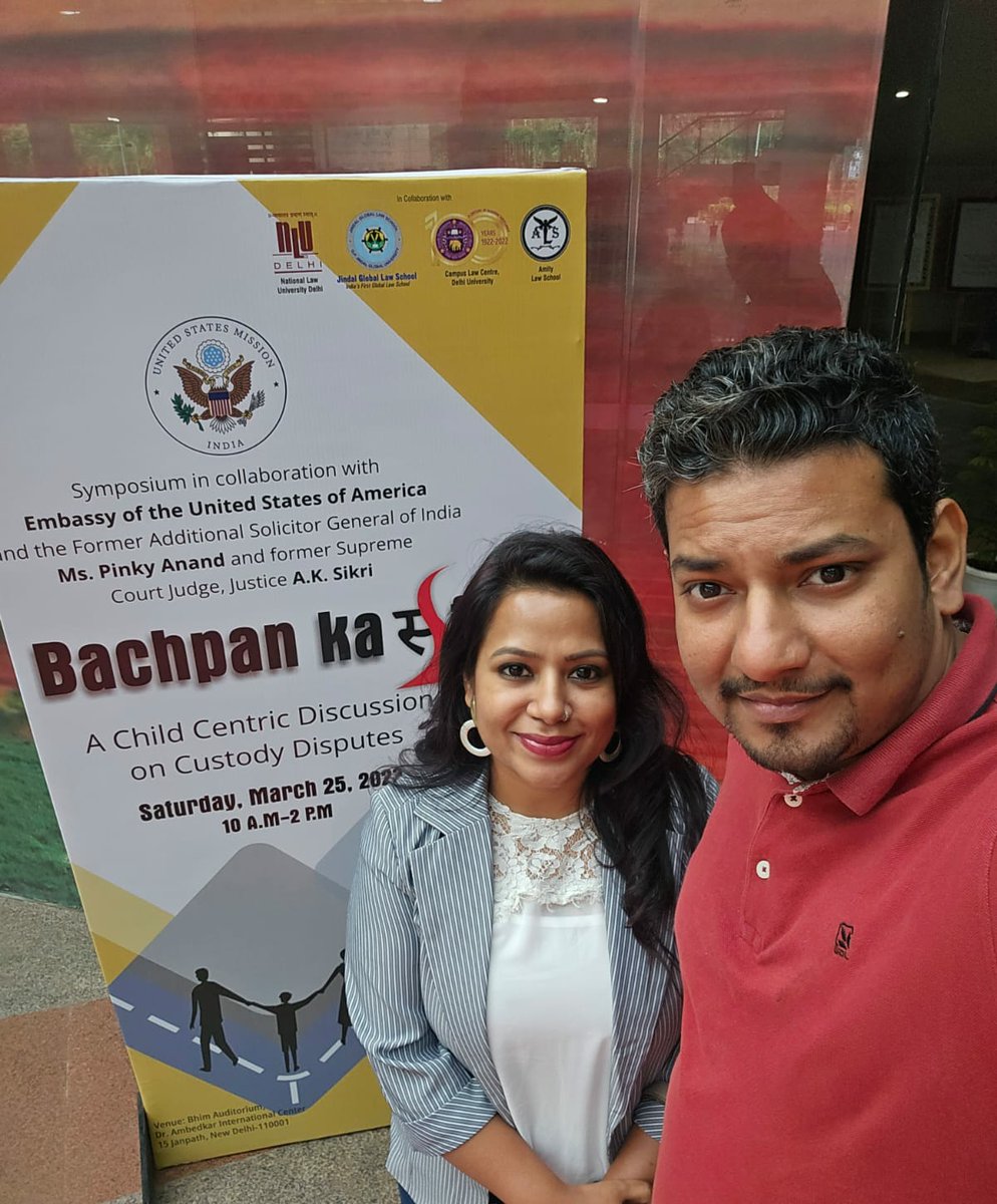 With @dowrycakes at Seminar on #ParentalAlienation organized by @USAndIndia today in Delhi 

#BachpanKaSffer