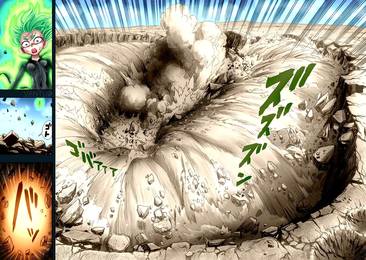 Vantud391's tweet photo. OPM chap 180/182 colored: Tatsumaki Buries Saitama
Art by Murata @NEBU_KURO, edited+colored by me.
https://t.co/qV82CVxM1C
#opm #OnePunchMan #onepunchman182 #onepunchman180 #Saitama #Tatsumaki https://t.co/MWMii78zWe
