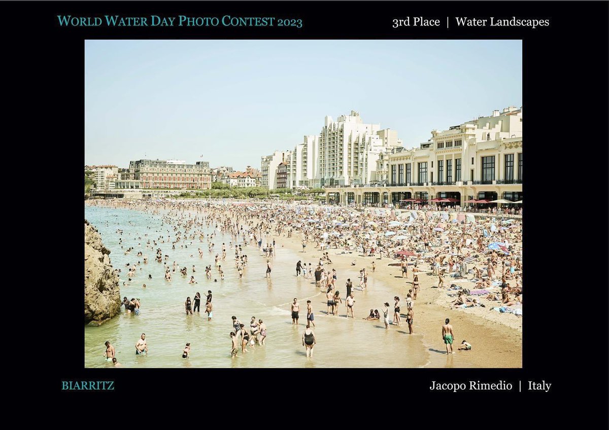 water_contest's tweet photo. We are thrilled to announce the winners of World Water Day Photo Contest 2023 Accelerating change . 📷🏆 
Congratulations to 3rd place of Water Landscapes Category :
‘Biarritz’ | Jacopo Rimedio | Italy 
‘La Grande Plage’ https://t.co/p2JwNDY9fM