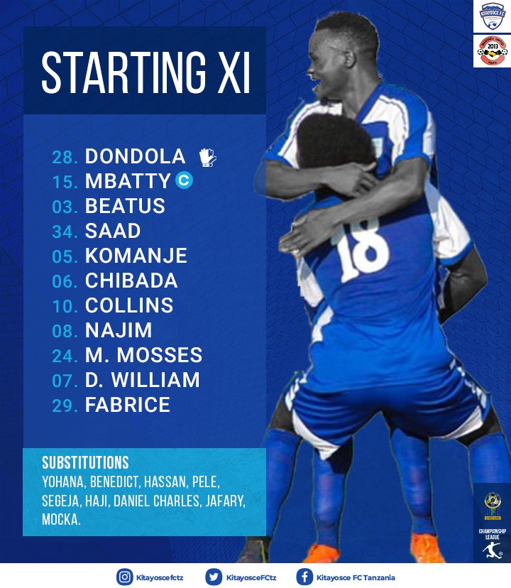 taboraunitedfc's tweet photo. #TeemSheet⚡

🔙 Dondola na Najim wanaanza.
💪 Segeja na Jafary wanaanzia benchi.
🆕 Mbatty ndiye nahodha.

B: Yohana, Haji, Collins, Daniel C, Jafary, Hassan, Benedict, Mocka, Segeja.

Mawazo yako kuhusu kikosi? 👇🏼

#KFC💙 | #Championship | #NyukiWaTabora🐝 https://t.co/dZfStZWry5
