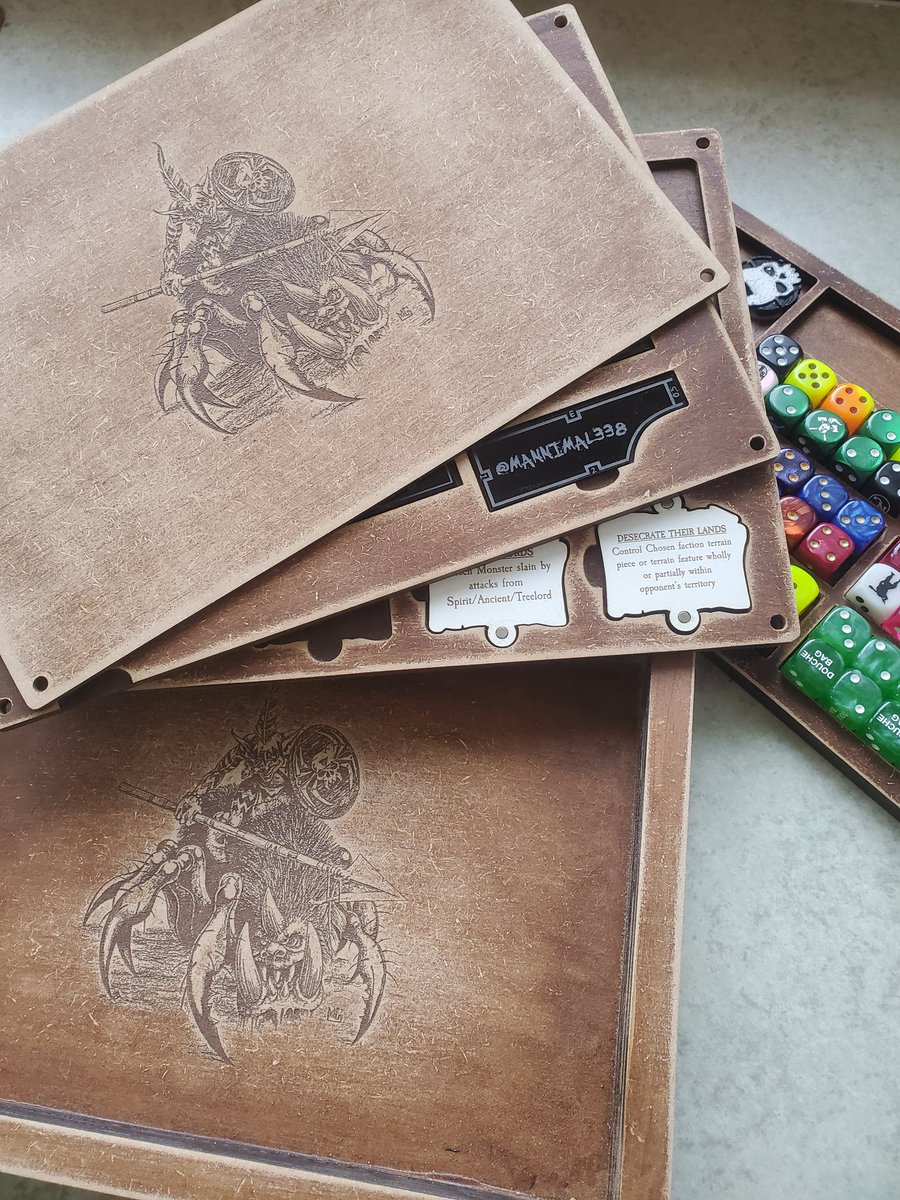 mannimal338's tweet photo. Well chuffed, stain and a bit of sanding. 
Big Thank you to @ProPainted.
Might have to invest in a dice box bag now 🤔 https://t.co/mIbeLmLhiq