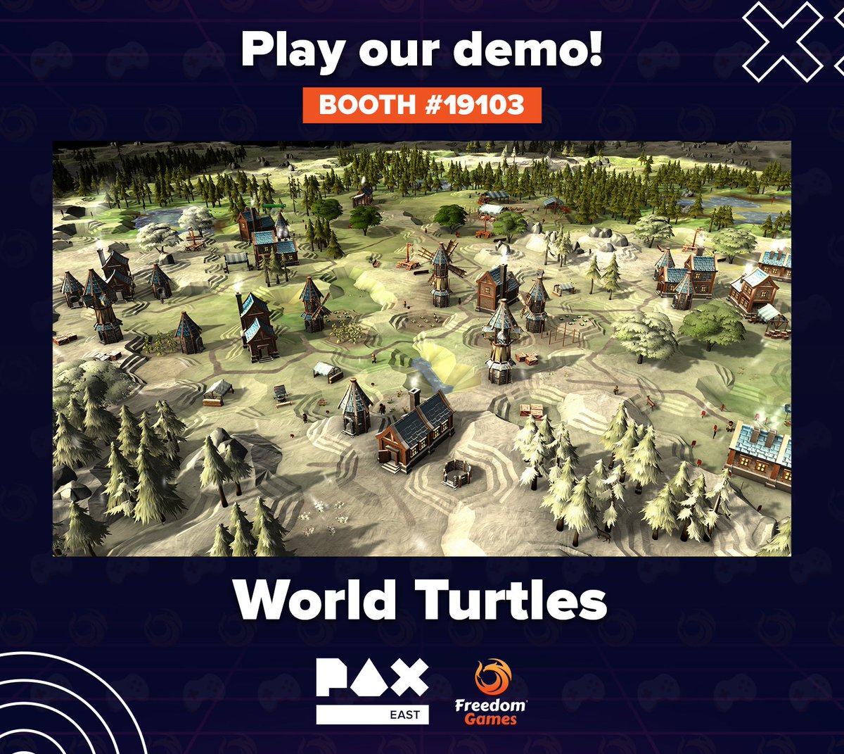 WorldTurtles1's tweet photo. Winter is coming to and end at #PAXEast. If you're around, you could play #WorldTurtles in it's complete current state! Just visit the @freedomgamesgg booth and feed the Turtle... https://t.co/bghUUpGQHK