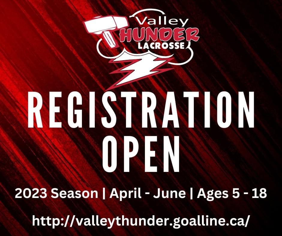 Let’s go! Don’t wait too long before you register! Lots of positive energy at Valley Thunder for this season! <a href="/LacrosseNS/">Lacrosse Nova Scotia</a>