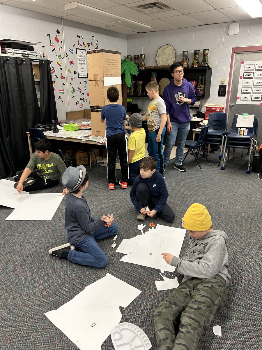 MrsHickey3's tweet photo. ⁦@SettlersGreenPS⁩ I love how the kids have taken the musical I wrote and are making it their own.  Everyone had voice and choice into their role in the class scene and they are all truly engaged in the creative process. https://t.co/Nh1sZiB01v