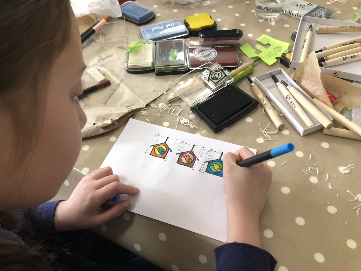 xinbradx's tweet photo. Edie was so inspired, she did her own prints at home! Thank you @HemplandPrimary https://t.co/FvQsGbrJMc