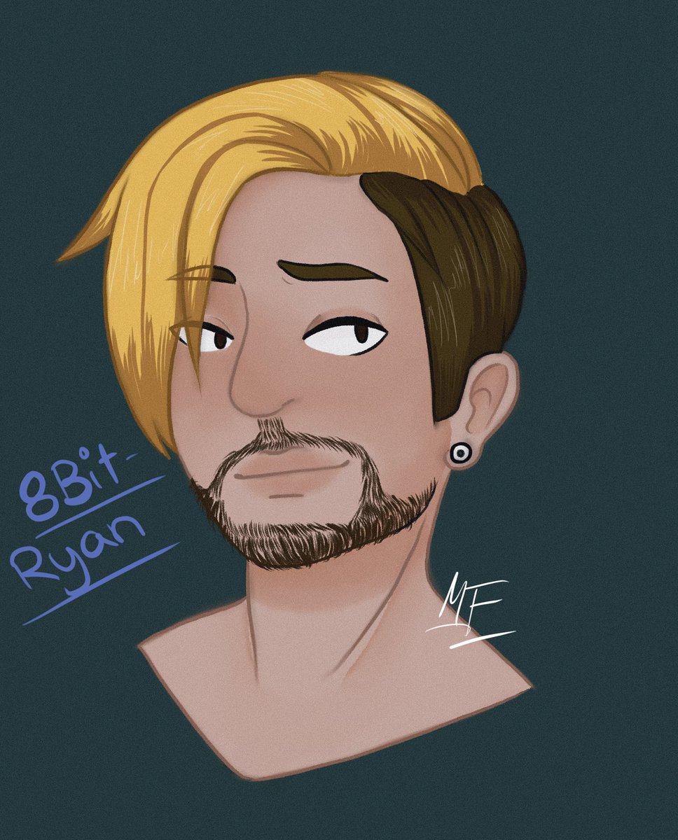 FloofsArt's tweet photo. I did fanart for the Youtuber @IAm8BitRyan ! If you struggle with getting back to art regularly then maybe drawing fanart is a good thing.Maybe i‘ll do a series of this. Ps: I hope the hair or beard doesn’t look too off :/ #fanart #8bitryan https://t.co/X4xTtDARBl