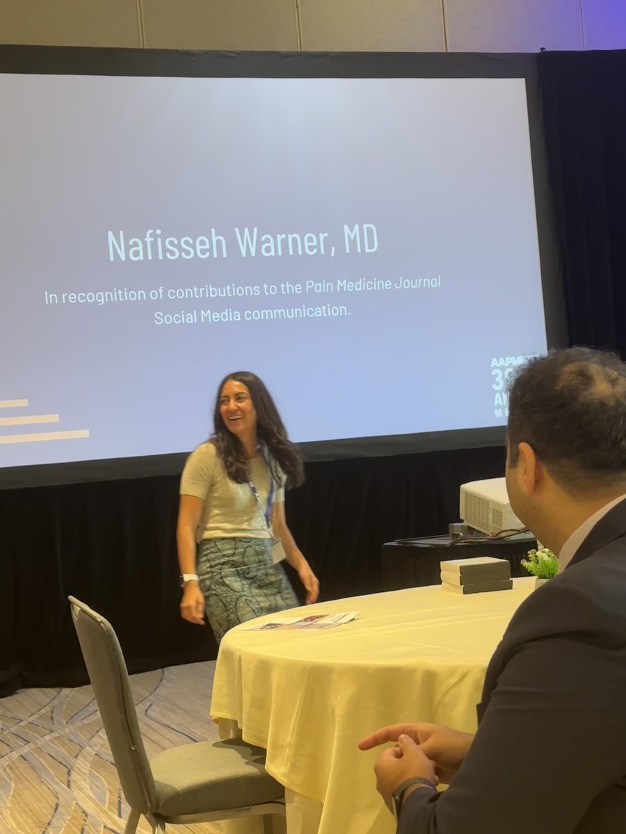 ⁦⁩ huge congrats to ⁦<a href="/nwarnerMD/">Nafisseh Warner MD</a>⁩ for her #aapm presidential commendation!  She is a rock star in pain med. ⁦<a href="/AmerAcadPainMed/">American Academy of Pain Medicine (AAPM)</a>⁩ ⁦<a href="/BYalamuru/">Bhavana Yalamuru</a>⁩ ⁦<a href="/AntjeBarreveld/">antje barreveld</a>⁩