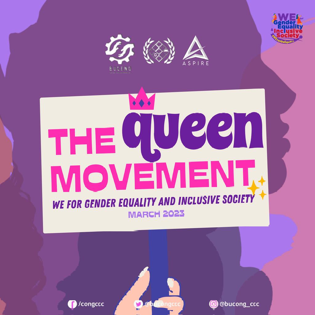 bucengcsc's tweet photo. BUCENG-CSC, together with the  BUCENG Gender and Development, presents 𝗧𝗵𝗲 𝗤𝘂𝗲𝗲𝗻 𝗠𝗼𝘃𝗲𝗺𝗲𝗻𝘁, BUCENG Women's Month Celebration with the theme, "𝘞𝘦 𝘧𝘰𝘳 𝘎𝘦𝘯𝘥𝘦𝘳 𝘌𝘲𝘶𝘢𝘭𝘪𝘵𝘺 𝘢𝘯𝘥 𝘐𝘯𝘤𝘭𝘶𝘴𝘪𝘷𝘦 𝘚𝘰𝘤𝘪𝘦𝘵𝘺".

https://t.co/PyZPfDxEav https://t.co/2sDw6hYRsx