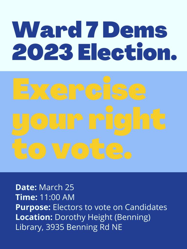 W7Dems4Progress's tweet photo. Today starting at 11am at the Dorothy Height (Benning) Library! https://t.co/K8I7UMgjXo