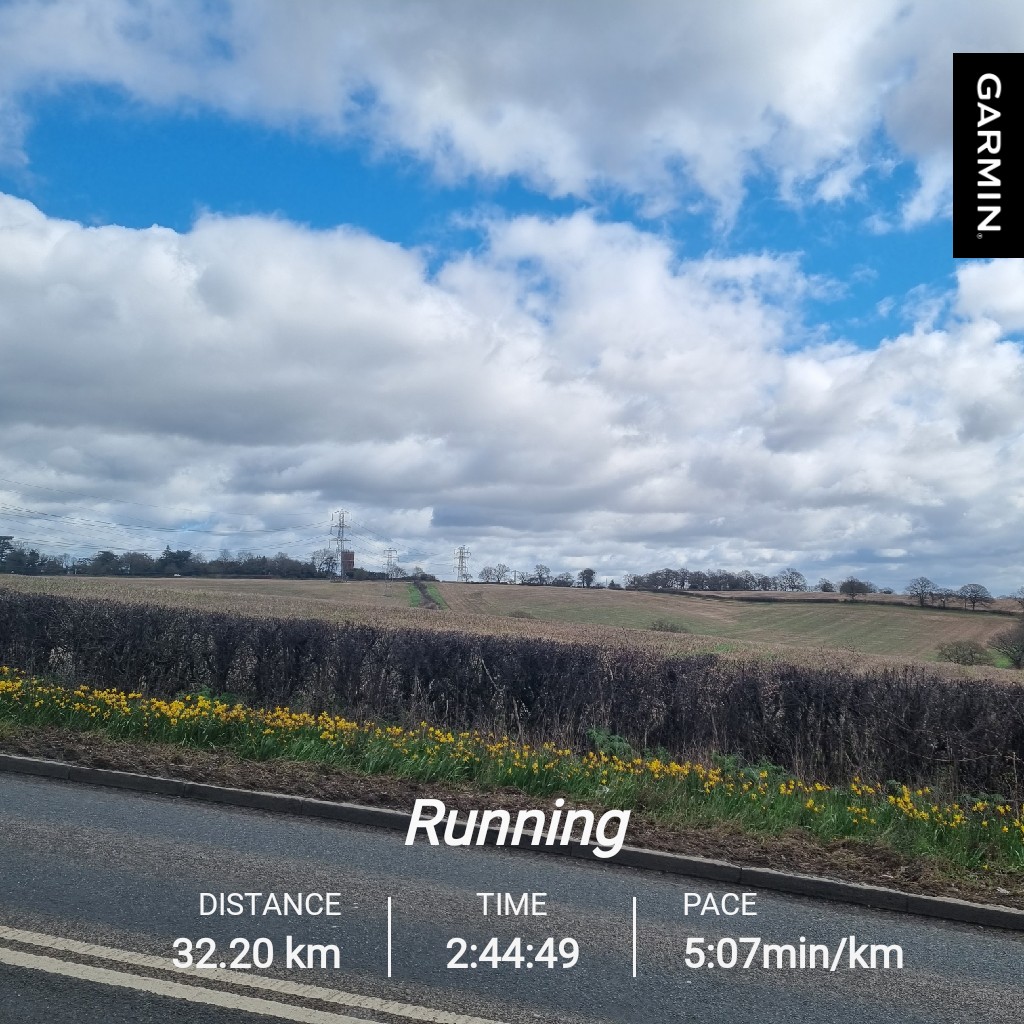 The first of three 20 milers completed this morning in the wind and feeling good. Not long until the #londonmarathon now. I'm running for @ParkinsonsUK If you can spare any money to sponsor me, it would be much appreciated. Link in my bio.