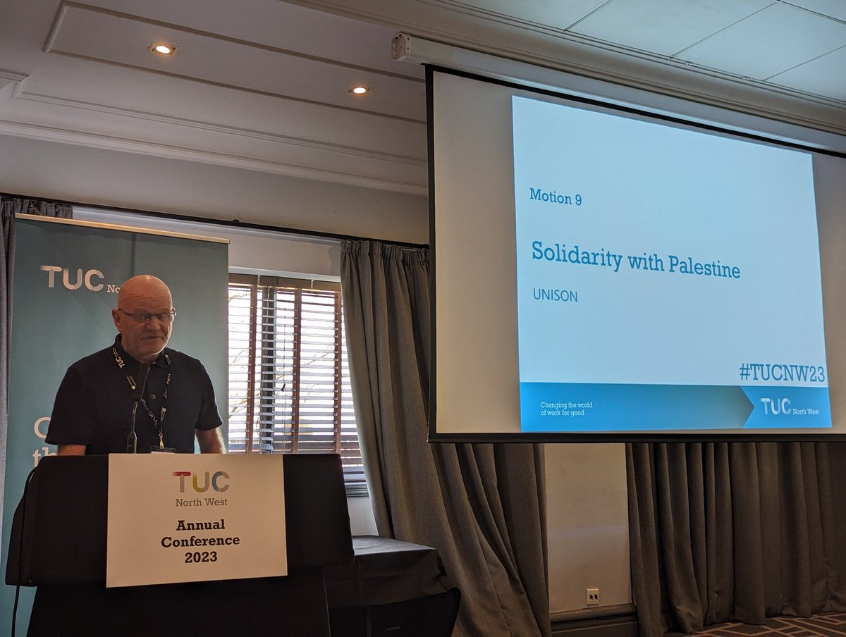 lucas_kev's tweet photo. . @gwilliamsunison moving @NorthWestUNISON Solidarity with Palestine Motion #TUCNW23 ✊ https://t.co/GpV1NwhzVv