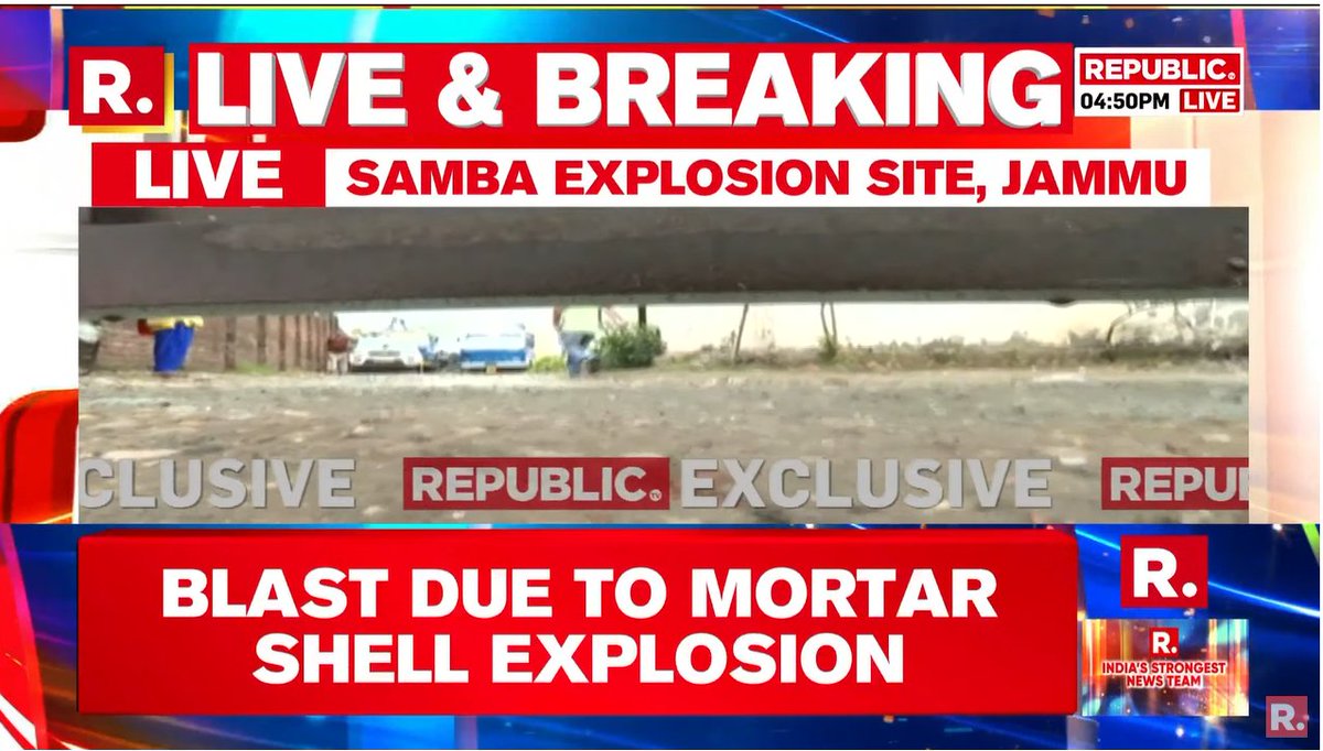 republic's tweet photo. #LIVE | Terror angle ruled out in mysterious Samba explosion, blast happened due to Mortar shell explosion.
#Jammu #SambaExplosion #Terror #Samba
https://t.co/ge3J2OW61a https://t.co/qGEBwPW2MK
