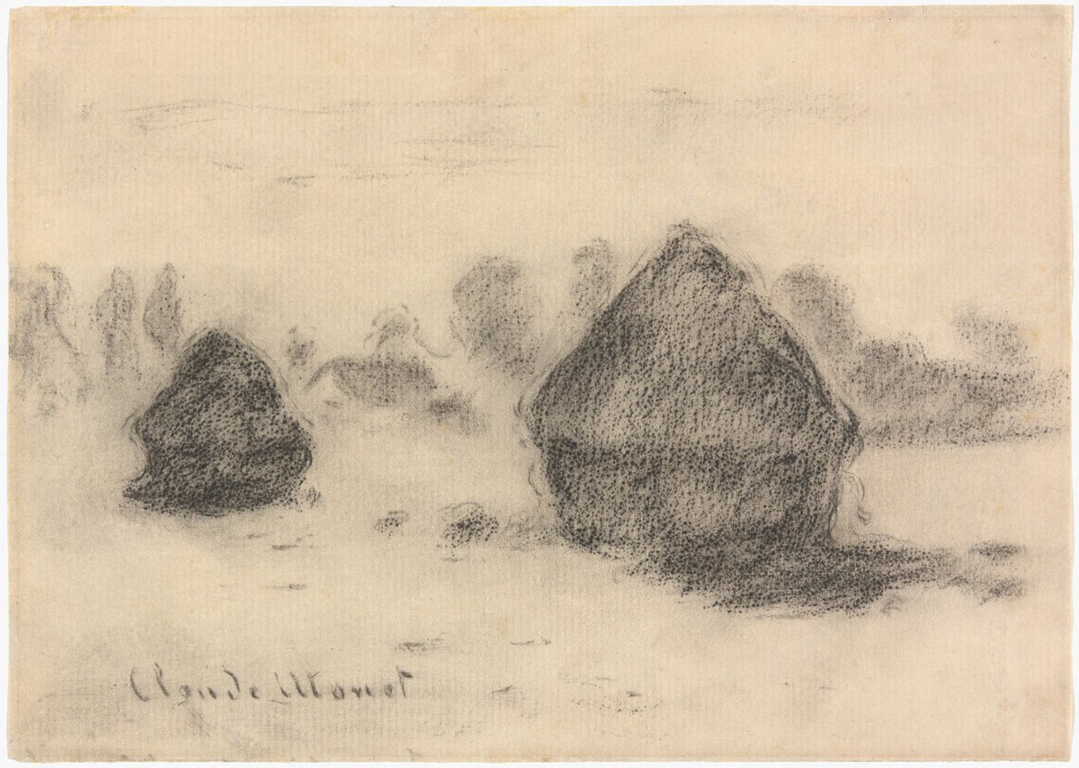 Claude Monet, Stacks of Wheat, 1891 #artinstituteofchicago #museumarchive artic.edu/artworks/18631…