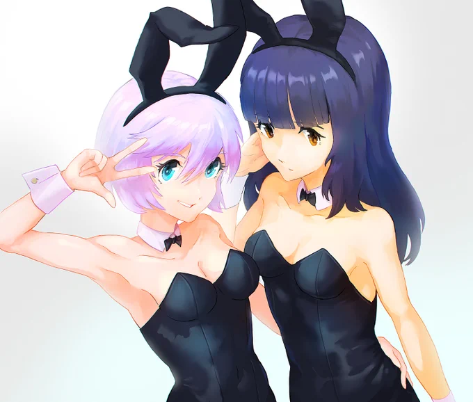 今日はレイカさんとヒカリちゃんの誕生日の中間日ということで念願であったバニーなお姿をやっと描けました やったぜ 