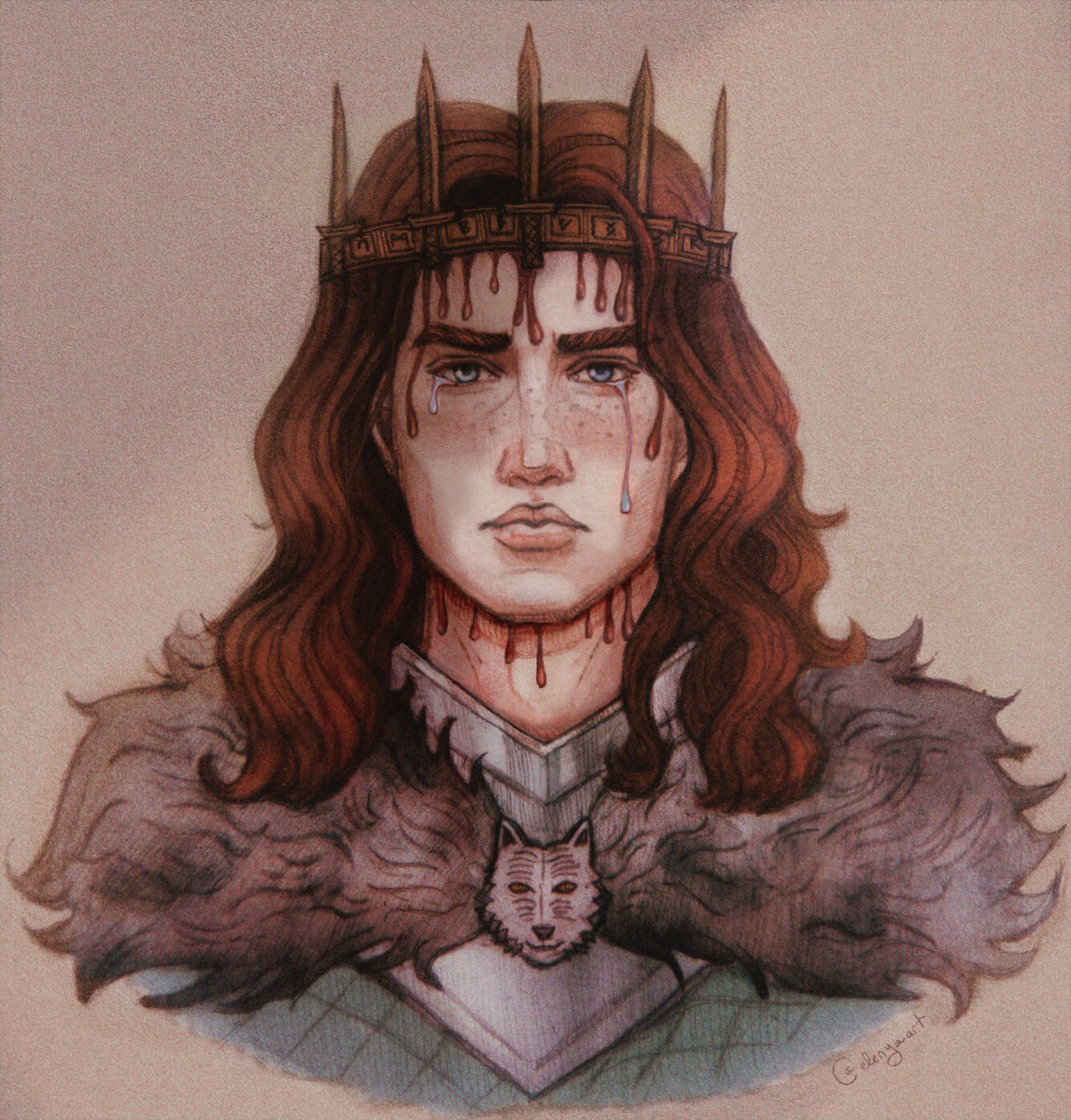 AngelaArts_'s tweet image. &quot;His kingdom died when he did.&quot;
#RobbStark #ASOIAF