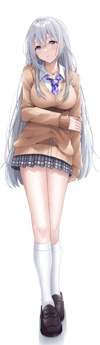 髪下ろしてるでろーん 