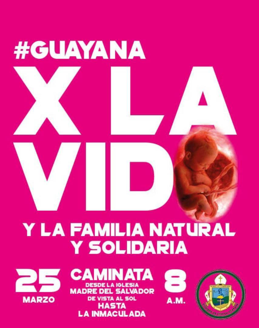 undiaunico's tweet photo. Guayana con los que no tienen voz #Provida https://t.co/OsbNJepqvT